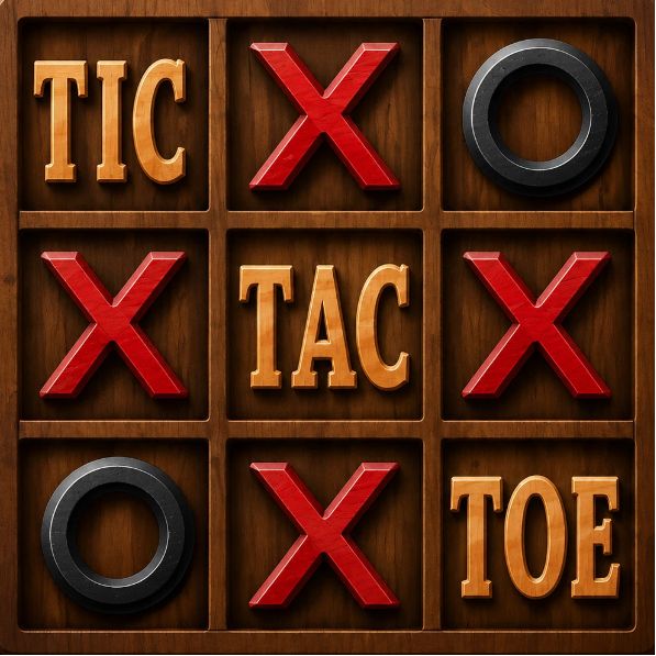 Neon Grid Tic Tac Toe